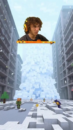 Snow Avalanche Effects in Minecraft City
