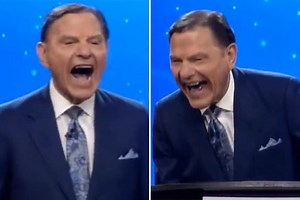 Televangelist fake laughs for 40 seconds after Biden declared winner