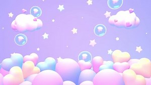 Looped Cartoon Hearts On Clouds Flying: стоковое видео (без лицензионных платежей), 3489201119 | Shutterstock