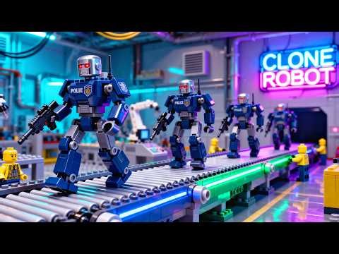 High-Tech LEGO Police Robots Mass-Produced But a Catastrophe Happened! • Stop Motion Film