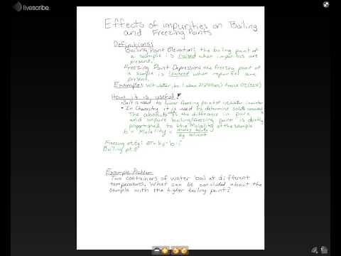 Chemistry - Effects of Impurities on Boiling Point and Freezing Point