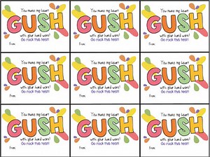 Fruit Gushers Testing Treat Tag- You make my heart gush with your hard work!