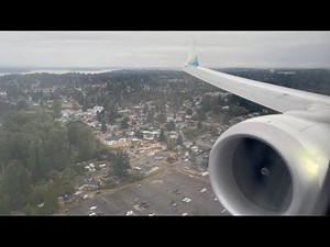 Alaska Airlines Boeing 737 MAX 9 Landing at Seattle-Tacoma Int'l Airport