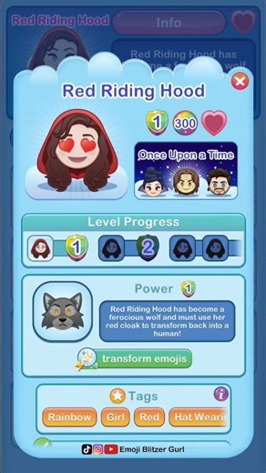 Red Riding Hood Expressions- Disney Emoji Blitz