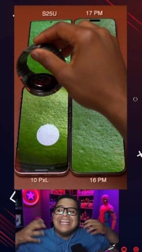 69K views · 197 reactions | iPhone 17 Pro max VS iPhone 16 Pro Max VS Samsung S25 Ultra VS pixel 10 Pro XL | Calidad de Panel #iphone #samsung #iphone17promax #iPhone16ProMax #S25Ultra #Pixel10ProXL | Mr. De2 | Facebook
