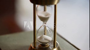 Sand clock that shows the passage of time, timer, sand glass