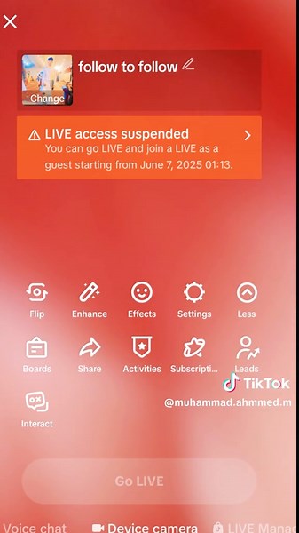 TikTok live ban only 7 days #tik_tok #live #ban