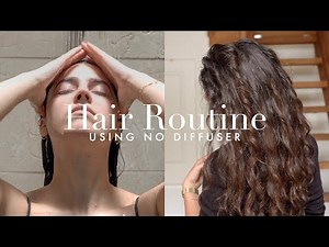 My Frizz-Free Natural Wavy/Curly Hair Routine Using No diffuser | Gemary