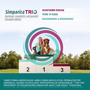 Why choose Simparica Trio? It’s the first and only all-in-one preventative FDA-approved to prevent Lyme infections.** Prescribing Info: https://bit.ly/3b4nDjk | Simparica Trio