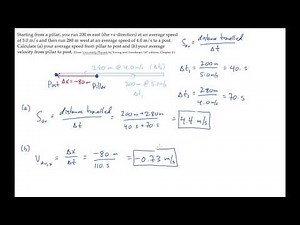 1D Motion: Average Velocity. Level 2, Example 1