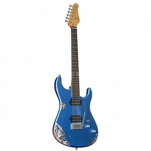 Fame Custom ST RW Worn Aqua Metallic over Paisley favorable à achet...