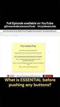 What is ESSENTIAL before pushing those buttons??