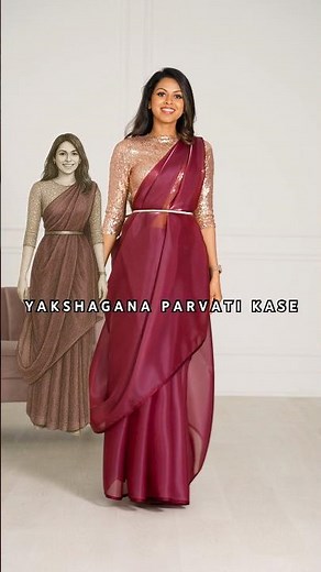 A Traditional Drape | how to wear south indian saree | saree draping in different styles | #shorts