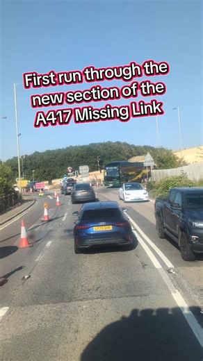 First time running through the new section of the A417 Missing Link. It should make a big difference when finished compared to not having to go around the old Air Balloon Roundabout