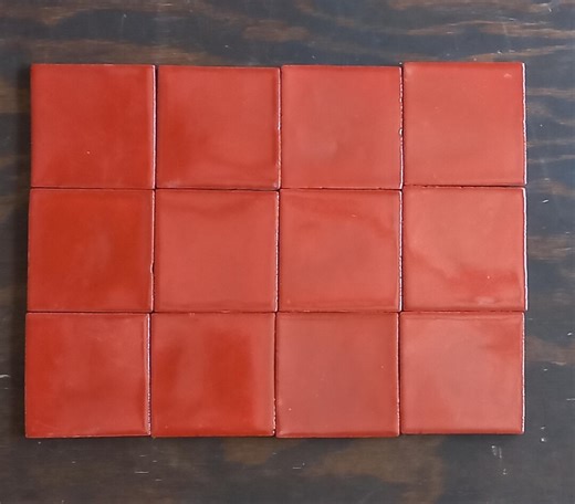 25 CERAMIC TILES, Terracotta Color, Handmade Mexican Talavera Tile Backsplash Mosaic 3 X 3" - Etsy