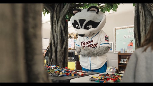 4.2K views · 40 reactions | Earlier this week, Sprocket visited the Florence-Lauderdale Public Library to get his engineer on and build some Legos with local students! | Rocket City Trash Pandas | Facebook