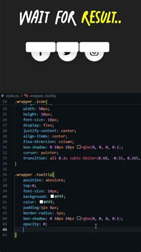 📱😱 Social Media Icons with Tooltip Animation using HTML & CSS #webdevelopment #html #css #shorts