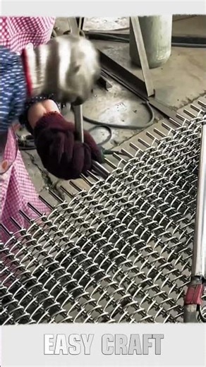 Mesh belt manufacturing process smart machine work #machine #shorts