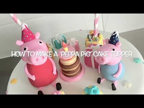 Peppa pig cake topper tutorial