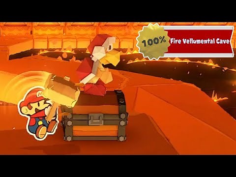 Paper Mario The Origami King - 100% Walkthrough - Fire Vellumental Cave
