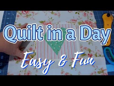 Super Cute Heart Quilt - Make It In One Day! 😍😀😁🤗