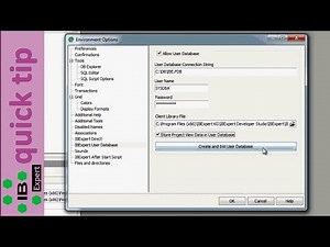 IBExpert Quick Tip: Set up the IBExpert User Database