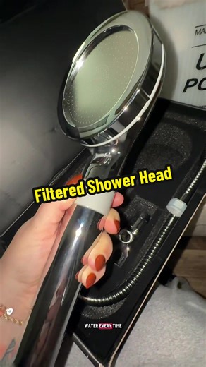 The Eskin Filtered Handheld Showerhead V2 is designed to improve shower water quality for better-feeling skin and hair with an easy, at-home install. #showerupgrade #homewellness #beautyroutine #tiktokshophome #filteredwater