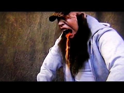 GROSS! Vomiting Man Animatronic Prop NEW SPEW by Distortions | Vomit Barrel