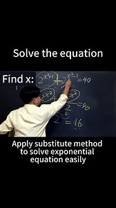Apply substitute method to solve exponential equation easily #education #thinking #maths #math #mathematics #calculation #pattern #equation | Test And Tutor