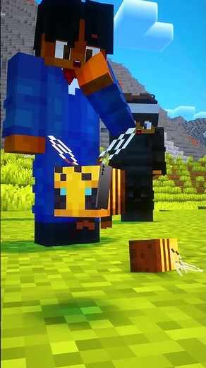 Attack On BEES in Minecraft! #shorts