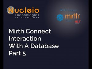 Mirth Connect Interaction With A Database Part 5