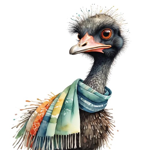 Quirky Emu Clipart, Funny Emu Cartoon PNG, Bird Graphics Downloadable, Whimsical Emu Clip Art for Digital Designs and Crafts, Card Making - Etsy