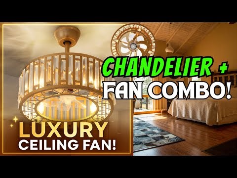 Best Chandelier Ceiling Fan 2025? Gold Crystal Fan with LED Light Review