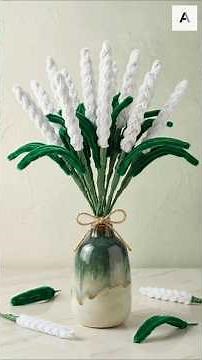 DIY Pipe Cleaner and Fuzzy Wire Flowers: Super Easy Step by Step Tutorial for Beginners!#diyflower
