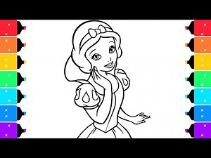 Disney Princess Snow White New Coloring Pages | Draw and Colors