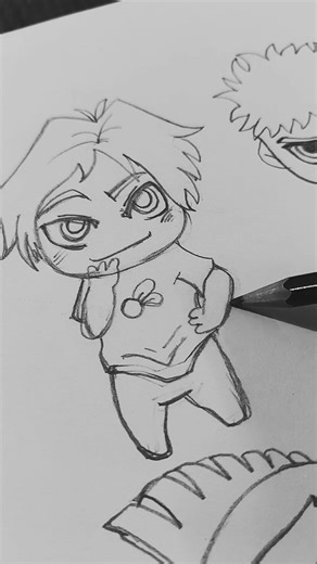 Chibi Characters Drawing from Reference | Cute Anime Style #art #artreels