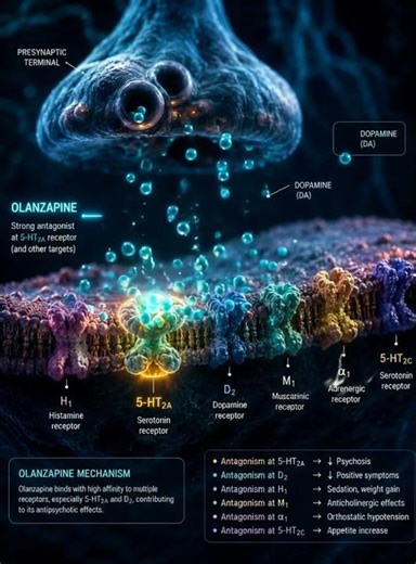 Olanzapine Explained — How One Drug Controls Dopamine & Serotonin
