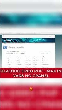 Erro max_input_vars no cPanel? Solução Rápida e Fácil! #shorts