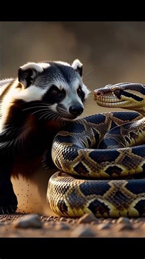 This Animal Feels No Fear ⚡ Honey Badger vs Python 🐍.