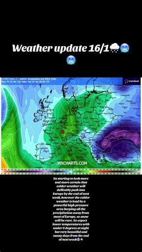 Colder Weather Coming to Europe Next Week
