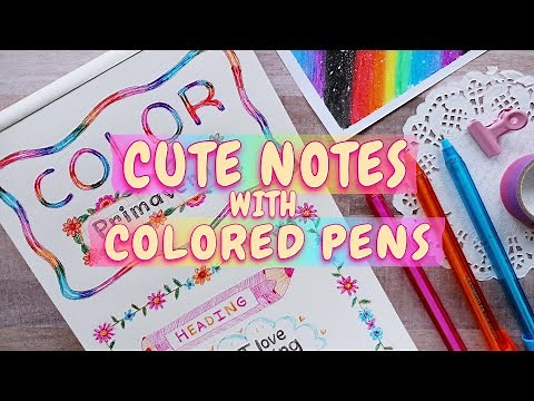 WAYS TO MAKE PRETTY NOTES (6) 🌈 ADD COLOR AND CREATIVITY TO YOUR JOURNAL and NOTEBOOK with PENS