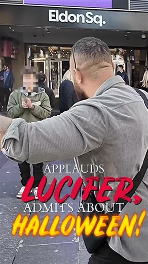 OS X KM on Instagram: "🎃👹He admits Halloween is for the occult!! The evidence is in the streets. Wake up Saints ✝️ #christian #truthseeker #halloween #streetpreacher"