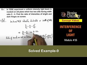 Class 12 Physics | Nature of Light and Interference | #35 Solved Example-9 | For JEE & NEET