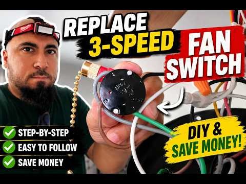 How to Replace a 3-Speed Ceiling Fan Switch | DIY Repair & Save Money!