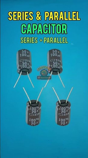 calculating series and parallel capacitor values #electronic #audio #power #diy #education #shorts