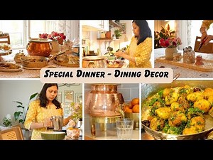 Cooking Special Dinner - Dining Table Decor Idea - New Brass & Copper Cookware