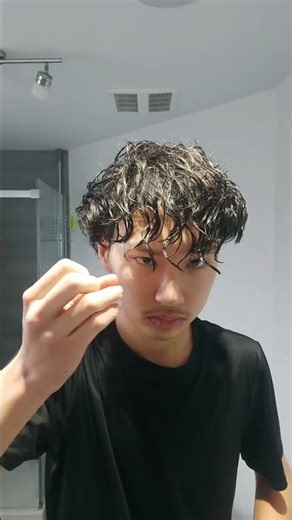 Finger Coiling My Frizzy Hair ONLY With Water #curlyhair #frizzyhair #curls #basedbodyworks