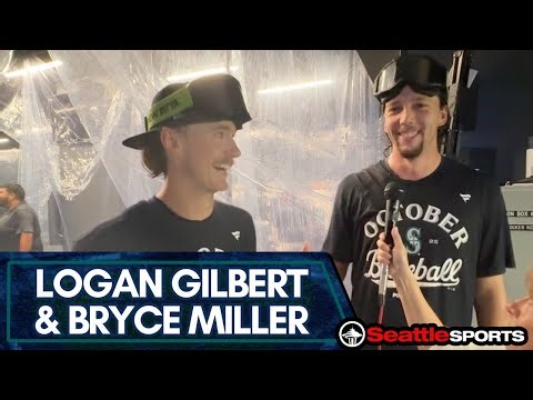 Logan Gilbert & Bryce Miller Postgame Interview - Mariners CLINCH a Playoff Berth | #SeattleSports