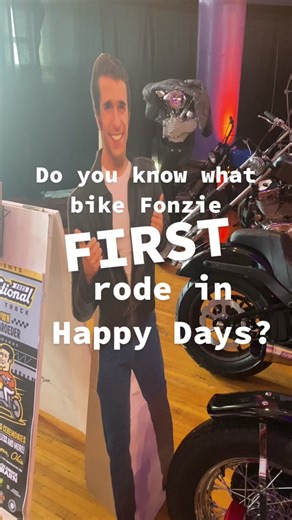 Did you know what bike Fonzie first rode in Happy Days? #trivia #chopcult #throttleaddiction #happydays #fonzie #knuckleheadchopper #harleydavidson #tvtrivia #bikertok #richardrawlins #choppersoftiktok