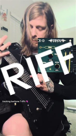 🗣️ hi 👋 ! i’m fashioning baritone 7 riffs 👨‍🍳🙃. drums written on a 3/4 click at 250 bpm . guitar is tuned in cgcgcgc (sharp) . sharpening up my skills before i begin work on the new release 👹🎉! ✅ pLz follow me on Spotify and stream my music ! also listen to my new song DAGGER 🗡️. link in bio 🥀. #guitarist #metalcore #guitartok #djent #riff